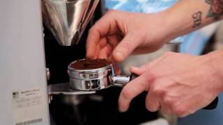 How to Grind in the Doser  Perfect Coffee [upl. by Dugan426]