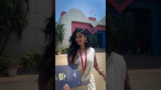 Graduation Saree from Scratch 🤍  nehachowdary  youtubeshorts graduationday [upl. by Nnel]