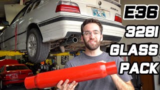 BMW E36 328i Glass Pack Install Straight Pipe E36 [upl. by Kcajyllib600]