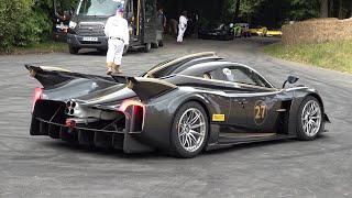 Pagani Huayra R SCREAMING V12 SOUNDS  Goodwood Festival of Speed [upl. by Trembly138]