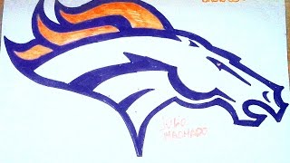 How to Draw Denver Broncos logo [upl. by Dorn]