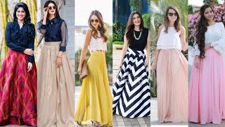 Beautiful Maxi Skirt Design Skirt With Top Long skirt Design Party Wear Long Skirt [upl. by Afatsom144]