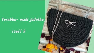 Torebka ze sznurka poliestrowego wzorem w jodełkę część 2 [upl. by Eanehs208]