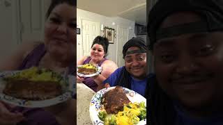 Wasssuup fyp mukbang cillapie eatingshow bbqribs broccoliandcheese Foodiegottahavedatcrunch [upl. by Fakieh]