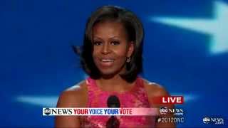 Michelle Obama DNC Speech 2012 Complete How Hard You Work More Important Than Income [upl. by Isadore]