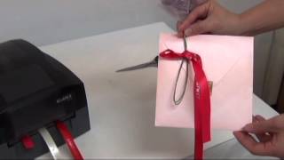 Godex EZ1000 printer to print satin ribbon  merry christmas [upl. by Amador]