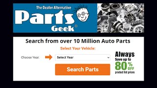 Parts Geek  Buy Discount Auto Parts And Accessories [upl. by Sewel]