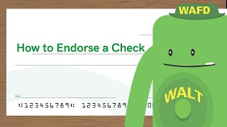 How to Endorse a Check 101  How to Endorse a Check to Someone Else and Mobile Deposit  WaFd Bank [upl. by Hoopen291]