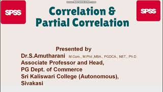 Correlation and Partial Correlation using SPSS Tamil [upl. by Klenk]