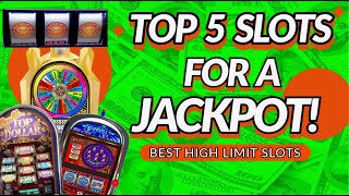 TOP 5 HIGH LIMIT SLOTS 🎰 Best Slots to Play for a Jackpot 💵 [upl. by Anomas]