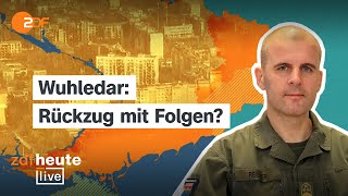 Welche Konsequenzen hat der taktische Rückschlag im Donbass  ZDFheute live mit Oberst Reisner [upl. by Buonomo]