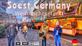 Soest Christmas MarketWalking tour in Soest in Germany 4k HDR [upl. by Waddington]