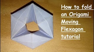 How to fold an Origami Moving Flexagon tutorial  Better than a fidget spinner [upl. by Ecital]