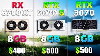 RTX 3070 vs RTX 2070 SUPER vs RX 5700 XT  Test in 8 Games [upl. by Christian]