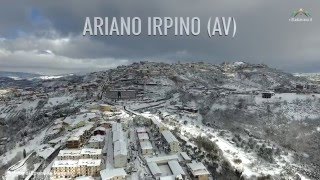 Ariano Irpino ricoperta di neve le riprese dall’alto con il drone [upl. by Kathlene347]