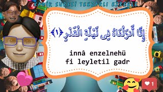 Kadir suresi ezberle tekrarlı  Kadir suresi okunuşu  Abdullah ile Kolay ezberle [upl. by Tonya]