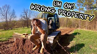 I MESSED UP NEW ROAD WRONG PROPERTY…CAT D5 DOZER [upl. by Grimbald]