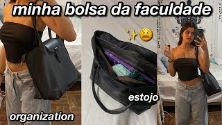 organizando minha bolsa nova  necessaire e estojo 🤍✨👜 [upl. by Saidee]