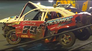 Banger Racing 1600cc World Final  Foxhall Ipswich 2022 [upl. by Aikemaj790]