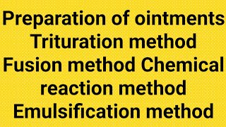 Preparation of ointments [upl. by Lira]