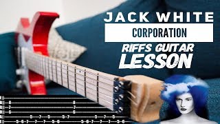 Guitar Study Jack white  Corporation Riffs Guitar Lesson  TAB [upl. by Onaimad200]