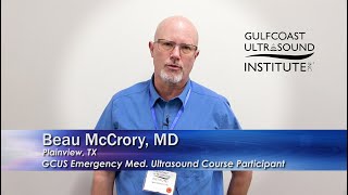 Testimonial for GCUS Emergency Med Ultrasound Course from Beau McCrory MD [upl. by Schindler]