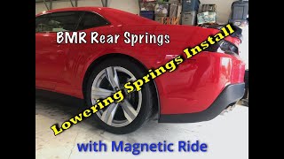 BMR Rear Lowering Spring Install on the Gen 5 Camaro ZL1 with Magnetic Ride [upl. by Aiym146]