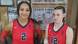 Fitch Volleyball Postgame Interview With Kaliana Ray amp Morgan Roby 10324 [upl. by Weixel]