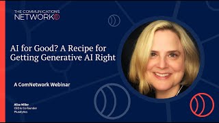 WEBINAR AI for Good A Recipe for Getting Generative AI Right [upl. by Desirea533]