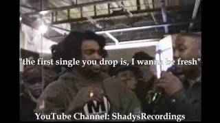 Eminem vs Kuniva Battle FULL Version HQ Lyrics at The HipHop Shop Detroit [upl. by Auberta]