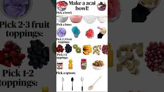 🍋‍🟩🥭Make your açai bowl✨🐚 [upl. by Curley]