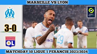 Marseille vs Lyon 30  Matchday 10 Ligue 1 Perancis 20232024 [upl. by Aiseneg64]