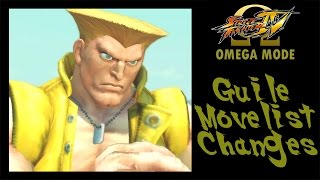 USFIV Omega Mode  Guile Move List Changes [upl. by Wilburt]