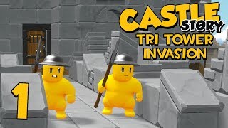 Castle Story Invasion on Tri Tower  Part 1  The Defenses Begin [upl. by Zoila]