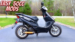 EASY 50cc GY6 SCOOTER MODS to change performance [upl. by Alleunam]