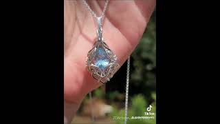 🫧💎Irielle Topaz sterling silver handmade pendant talisman by zdartisanjewelry IG [upl. by Eiramana]