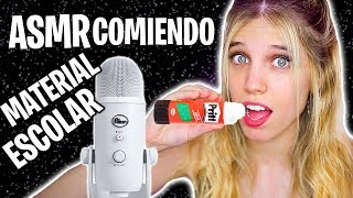 ASMR COMIENDO MATERIAL ESCOLAR COMESTIBLE Mouth sounds [upl. by Sayce]