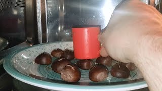 CASTAGNE AL MICROONDE COTTE IN 5 MINUTI [upl. by Adaline689]