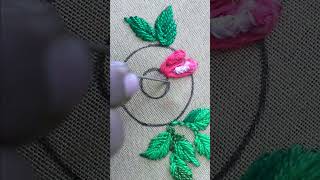 Very easy and simple stitch beautiful modern flower embroidery design  Needle Point Art Embroidery [upl. by Naus]