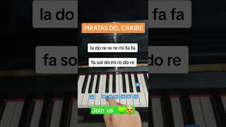 Piratas del caribe✨ Piano Tutorial shorts piano music [upl. by Asert283]