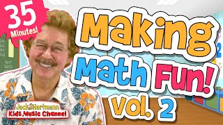 Making Math Fun Vol 2  35 Minutes of Fun Math Songs for Kids  Jack Hartmann [upl. by Assillam]