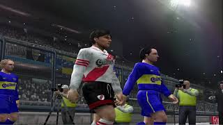 PES 5 LEGENDS 2 HD BOCA 1998 VS RIVER 1996 PALERMO RIQUELME CANIGGIA VS FRANCESCOLI SALAS GALLARDO [upl. by Garlanda]