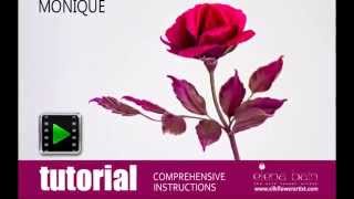 How no make silk flowers  rose Monique Video tutorial [upl. by Henebry]