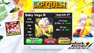 EXP Ticket Raid Extreme feat Buffed Baby Vegeta  3 Units Solo GameplayShowcase  ASTD [upl. by Milena]