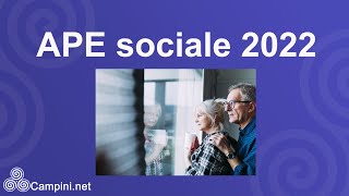 APE SOCIALE ➡️ Inps 2022 [upl. by Deyes]