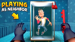 PLAYING AS THE NEIGHBOR BUT I GOT KINDA EVIL Part 17  Hello Neighbor Gameplay Mods [upl. by Subak]