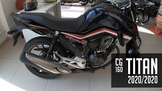 Honda CG 160 Titan 20202020 AVALIAÇÃO cor detalhes preço consumo e ficha técnica [upl. by Vikky]