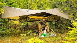 Camping In Rain With Hammock Tent [upl. by Viridissa]