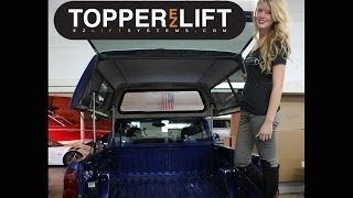 Overland TopperLift Install with LACEY  Power Truck Topper Installation  Step by Step Install [upl. by Snej]