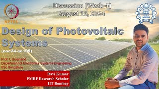 Design of Photovoltaic Systems  NPTEL  noc24ee109  Week4 [upl. by Aynik813]